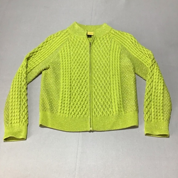 St. John Woman’s Green Zip-Up Sweater - Picture 5 of 10